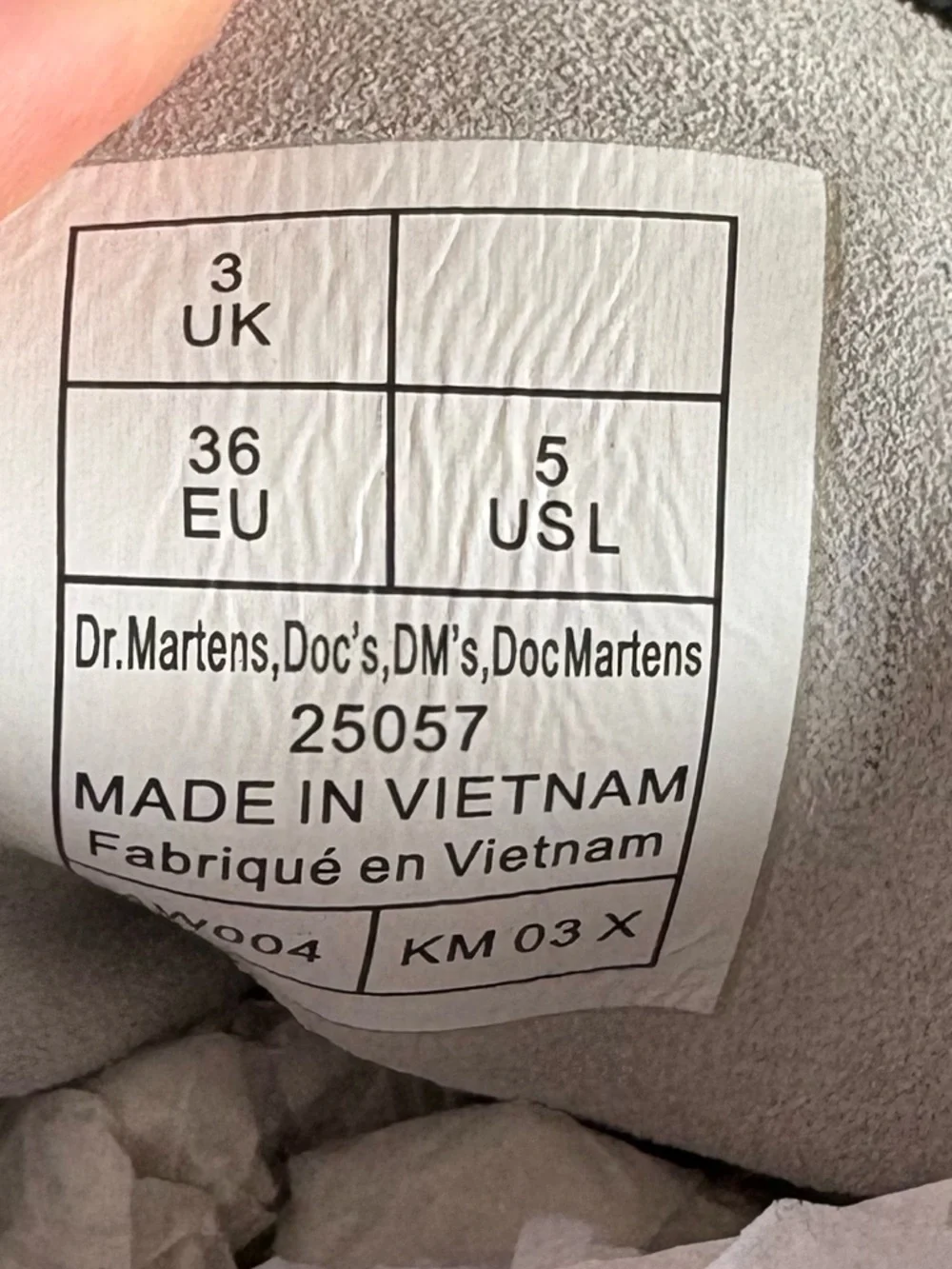 Dr. Martens Softy T 1460‎ Combat White Leather Boots Size 5